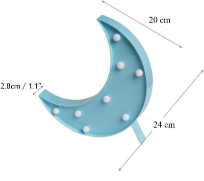 Moon Plastic Bulb Light (Blue)