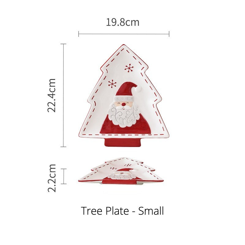 Christmas Ceramic Tree Plates