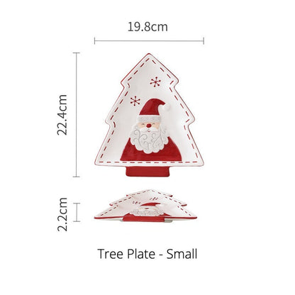 Christmas Ceramic Tree Plates