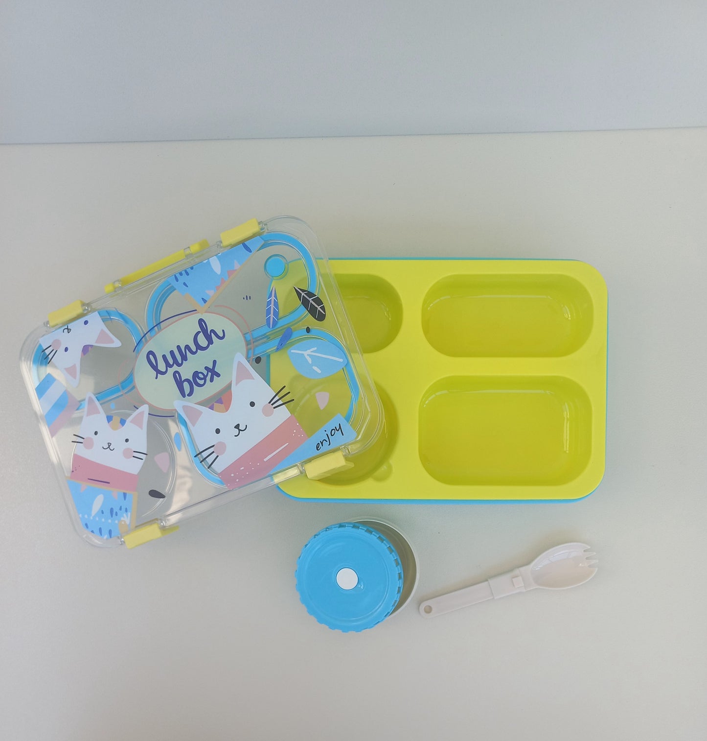 Kids Cat Plastic Lunchbox