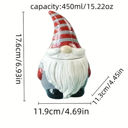 Christmas Gnome Ceramic Jars