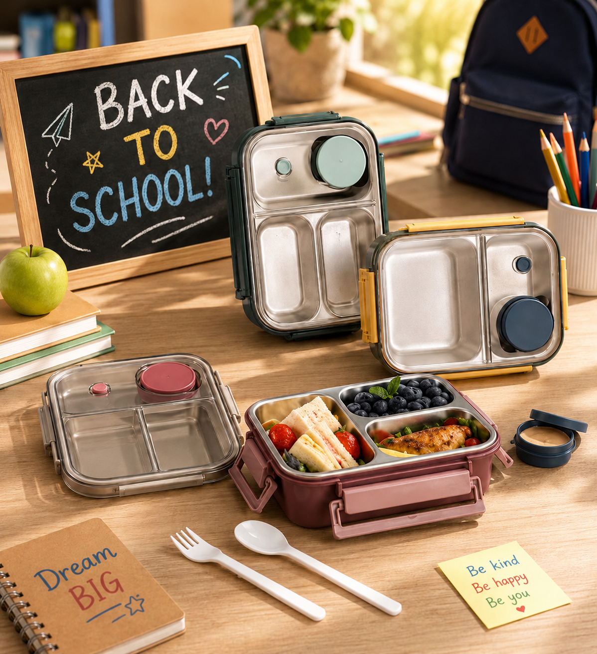 Stainless Steel Simple Lunchbox