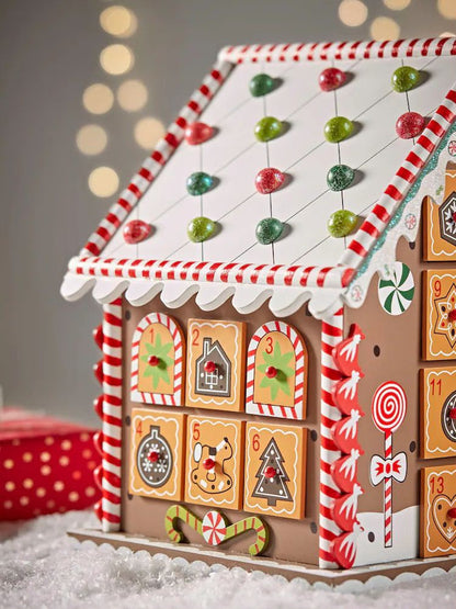 Christmas Wooden Gingerbread House Advent Calendar