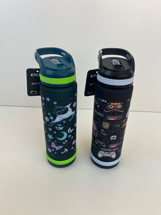 Kids Plastic Straw Bottle
