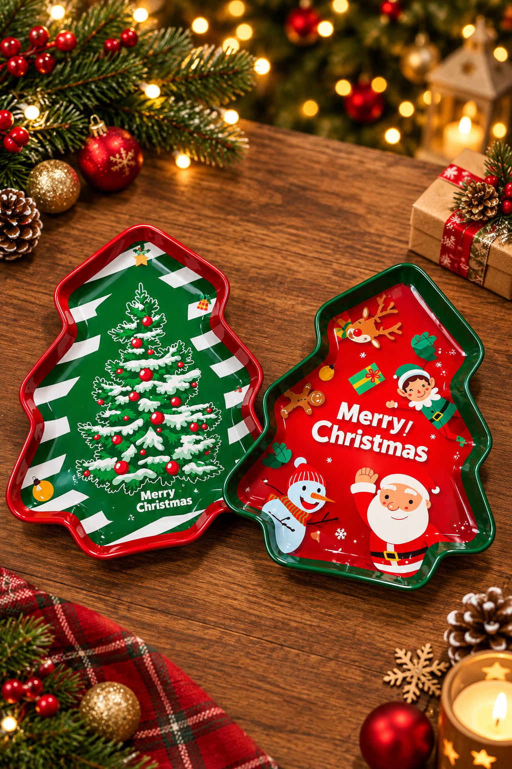 Christmas Tree Tin Plate