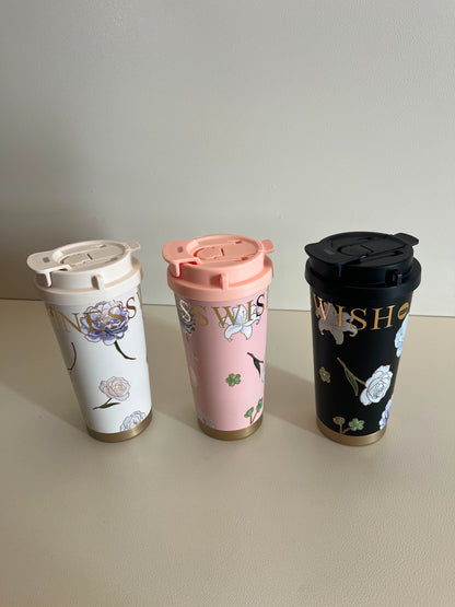 Stainless Flower Coffee & Water Tumbler 520ml