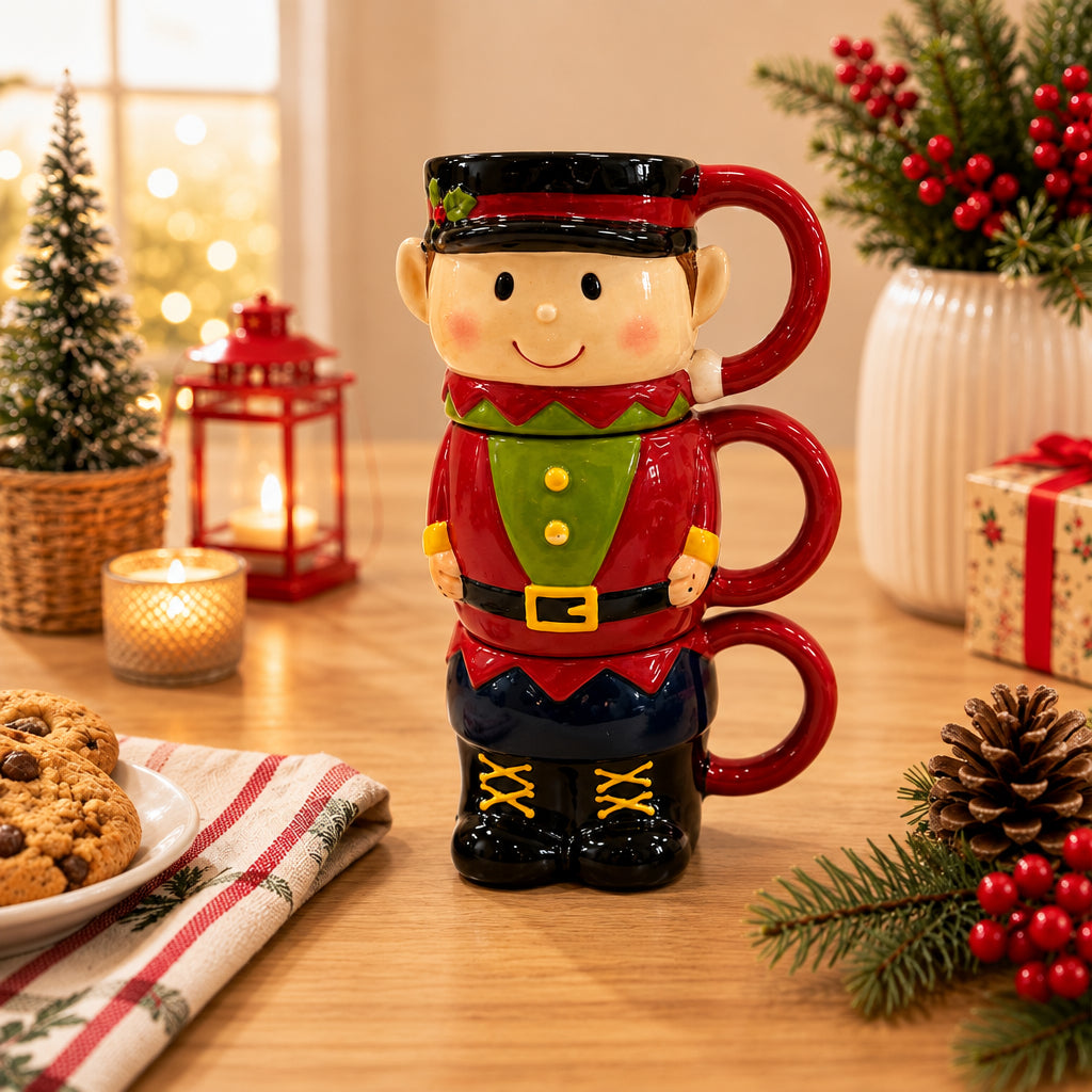 Christmas Elf Mugs Set