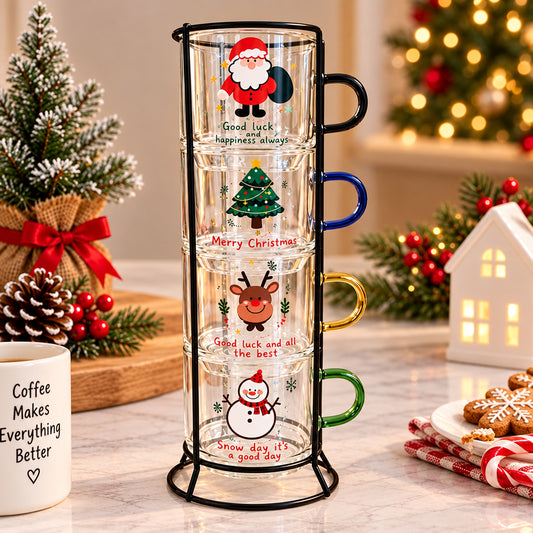 Christmas Coffee Cups Set