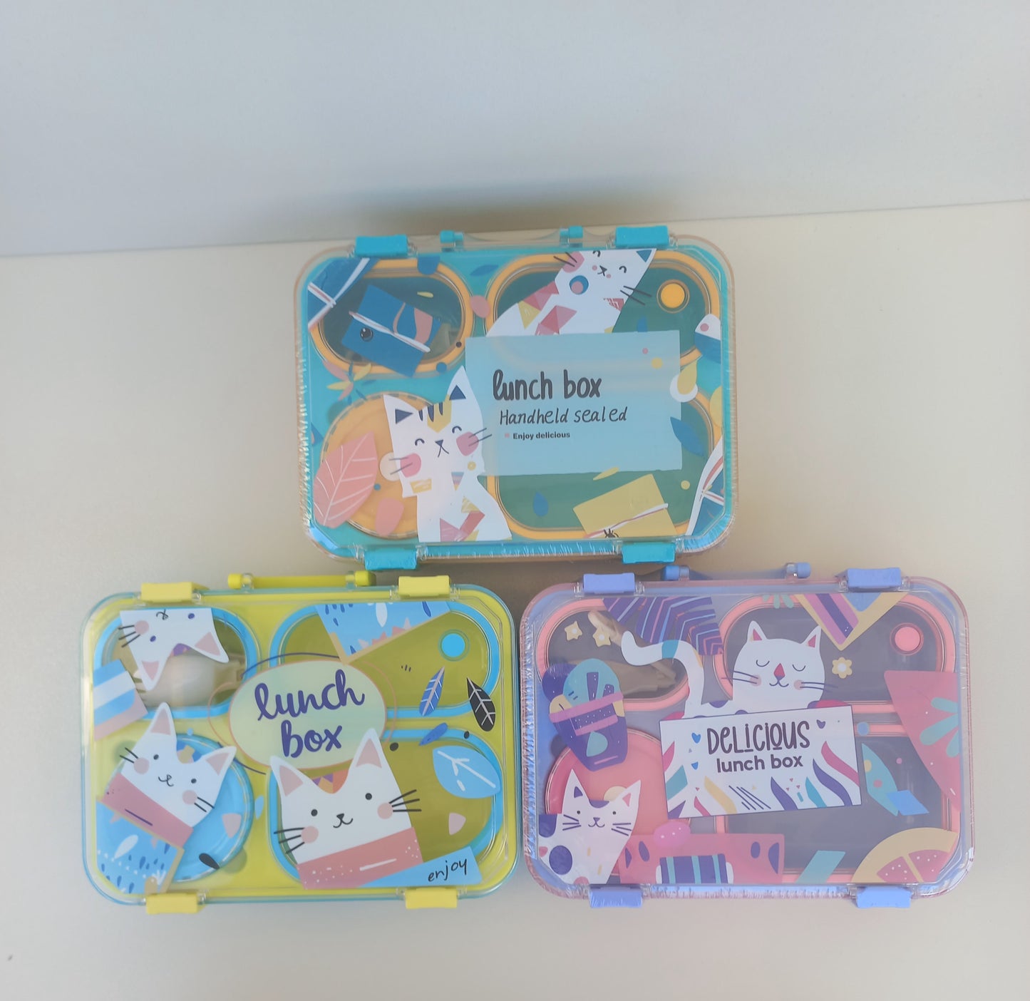 Kids Cat Plastic Lunchbox