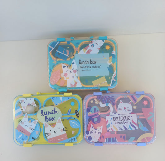 Kids Cat Plastic Lunchbox