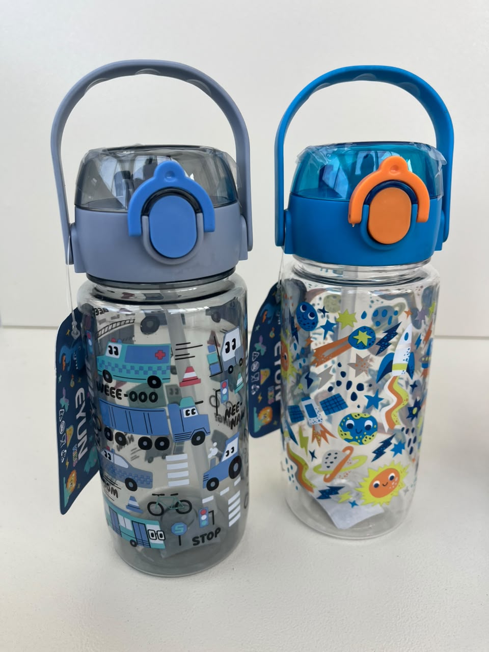 Kids Plastic Straw Bottle
