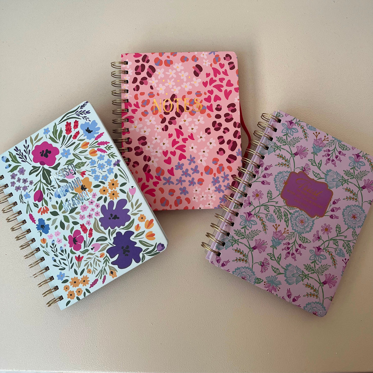 Colorful Notebooks With 2 Sticky Notes, Pencil & Pouch