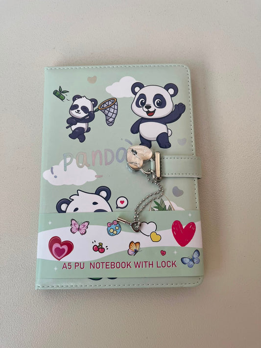 Panda Notebook With Lock