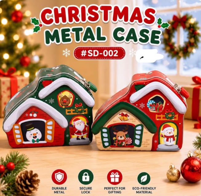 Christmas Tin Piggy Bank