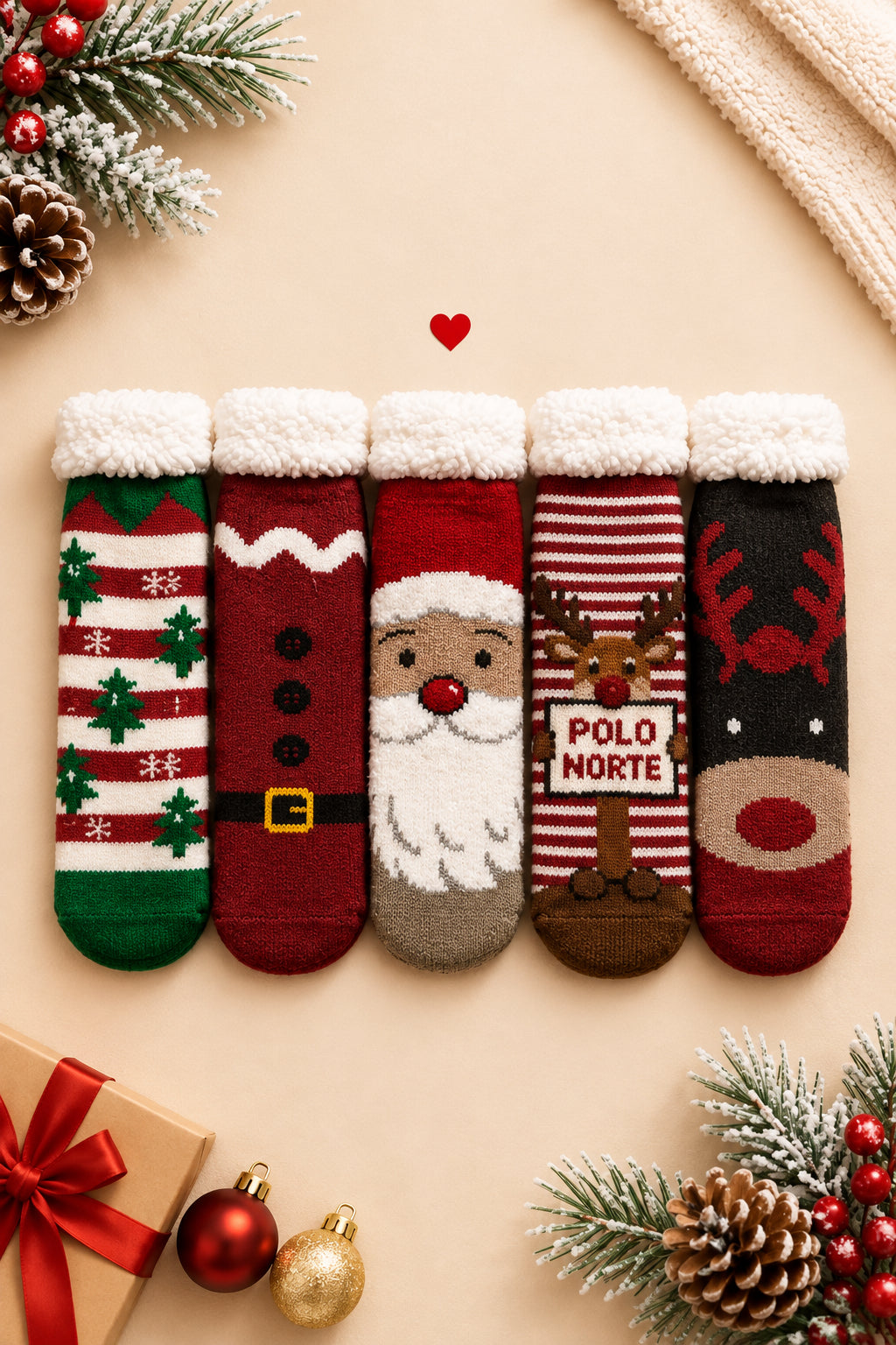 Christmas Slippers Socks 36-41