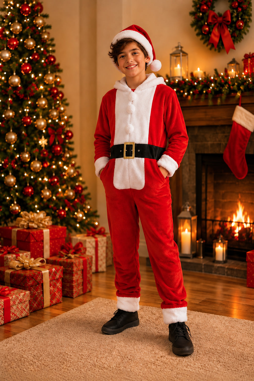 Christmas Santa Kids Costume