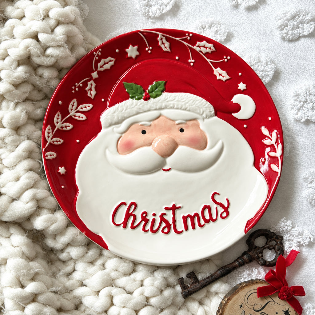 Christmas Santa Ceramic Plate