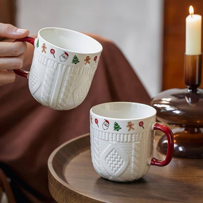 Christmas Knit Ceramic Mugs