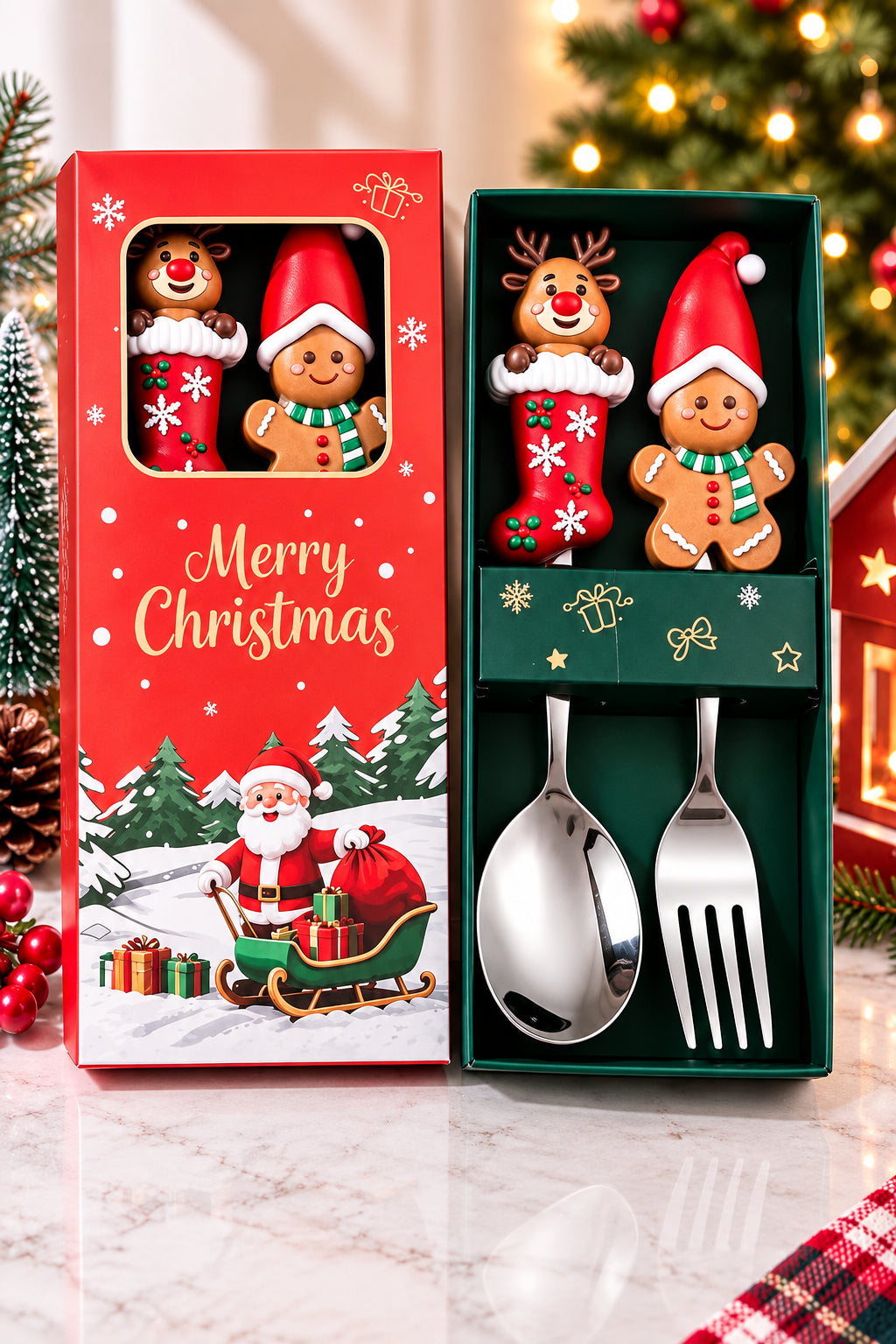 Christmas Big Cutlery Set of 2