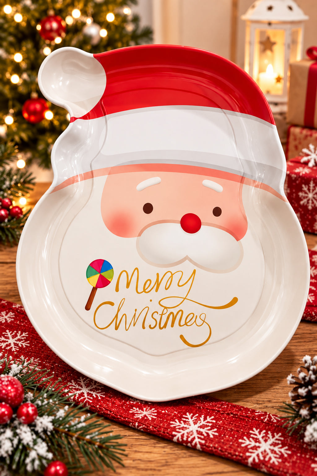 Christmas Santa Tin Plate