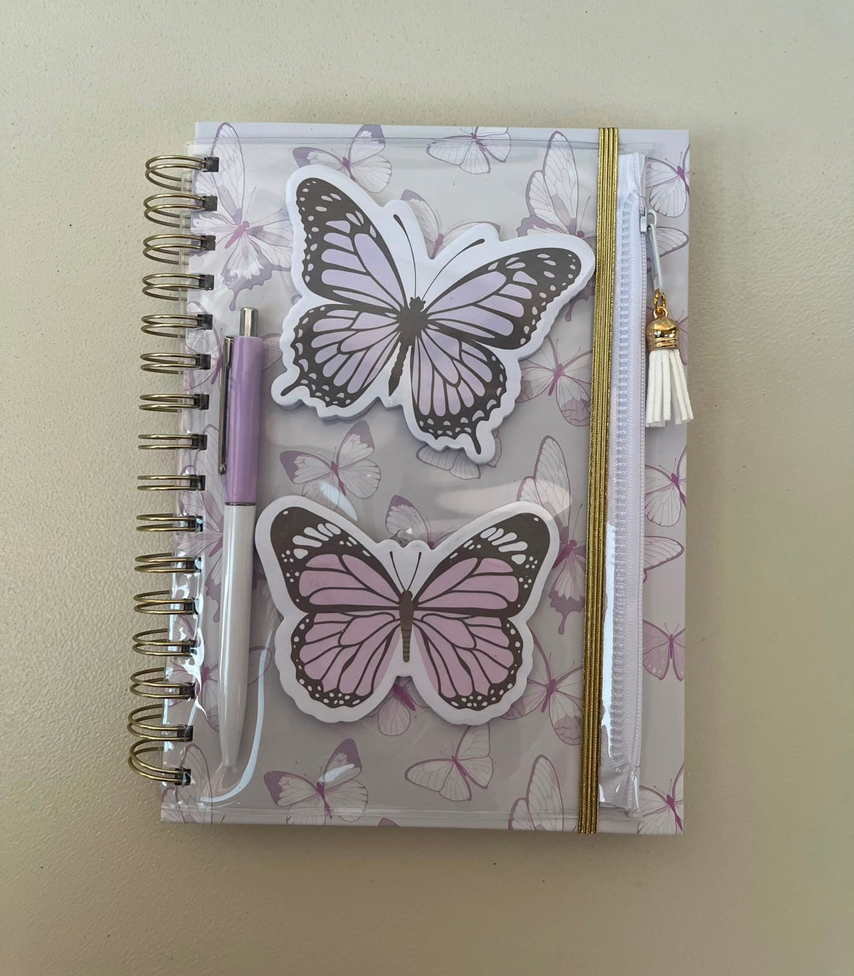 Notebook With Pen, 2 Packs Of Sticky Notes & Pouch