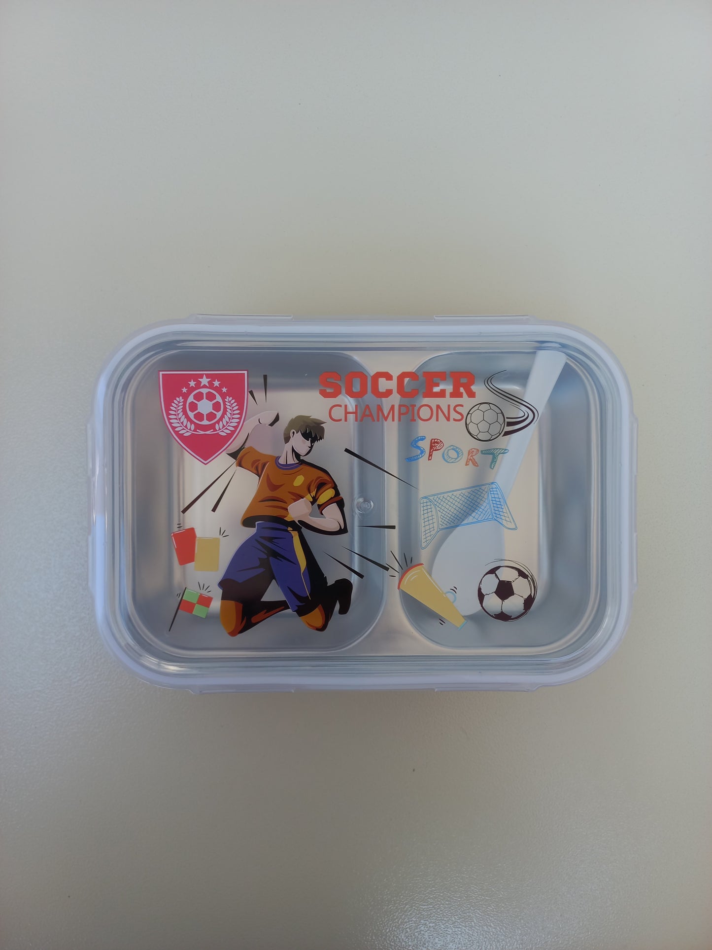 Kids Football Stainless Steel Lunchbox