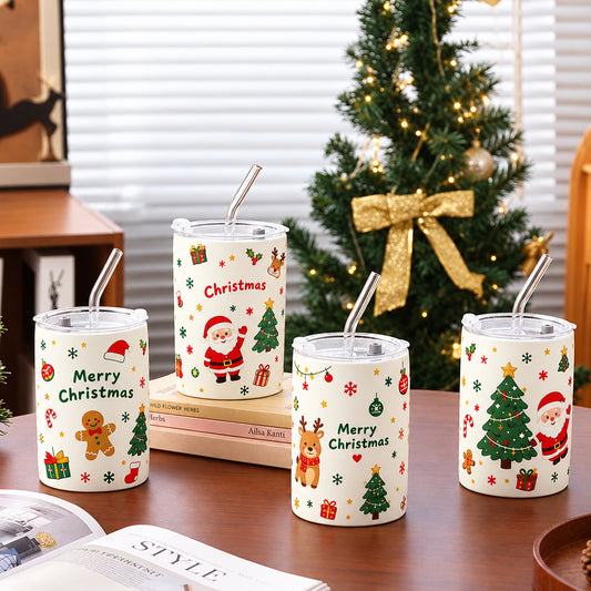 Christmas Straw Cup