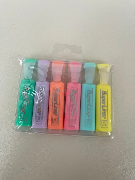 Pastel Highlighters 6 pieces set