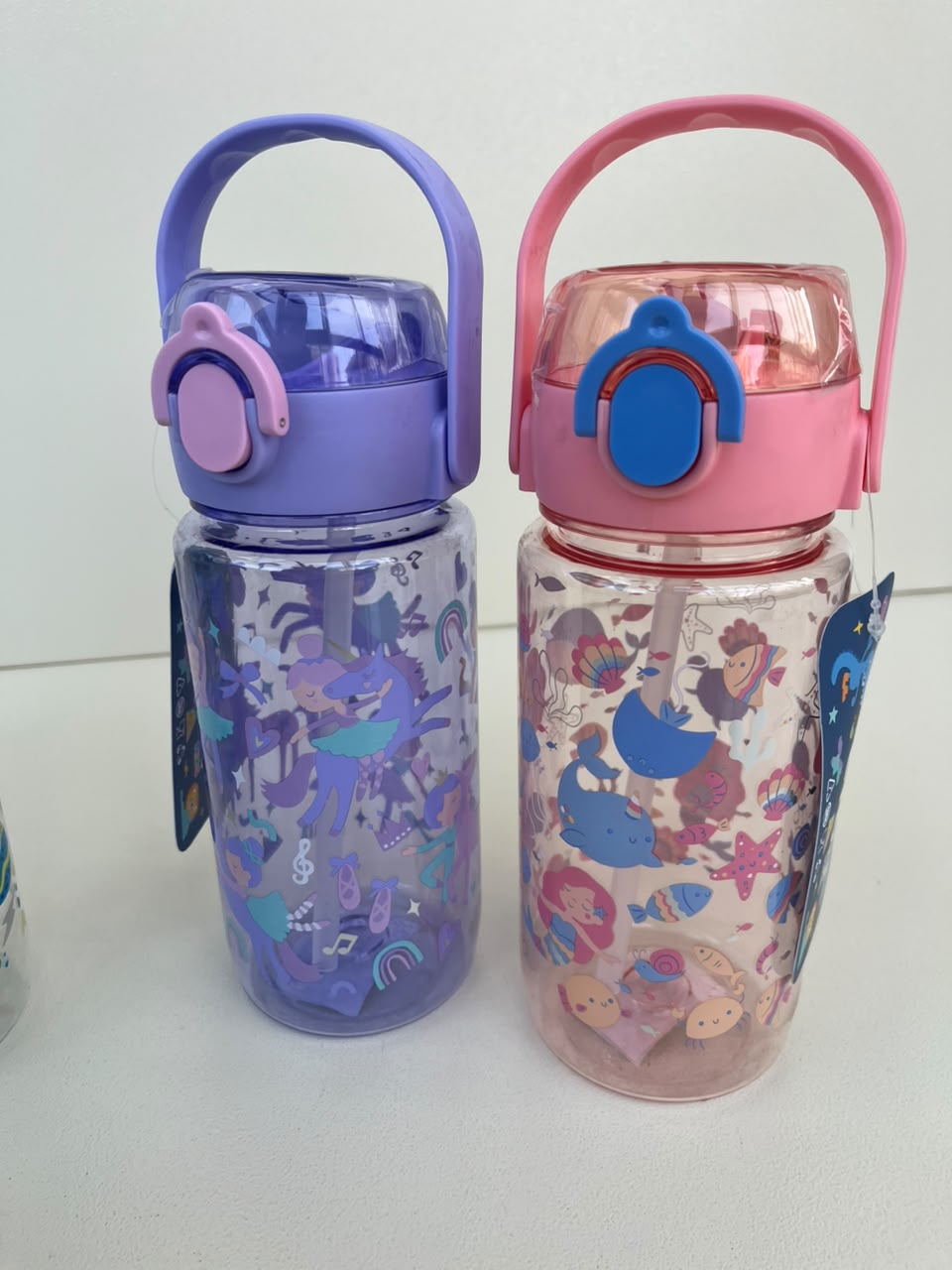 Kids Plastic Straw Bottle