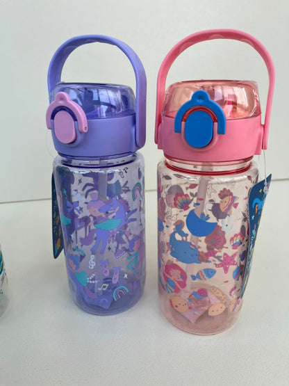 Kids Plastic Straw Bottle