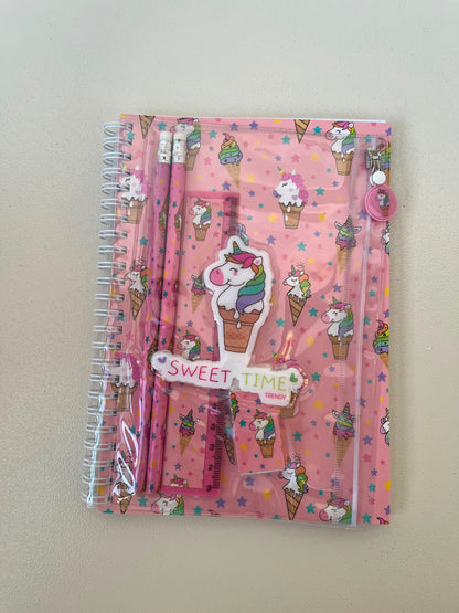 Kids Notebook With 2 Pencils, Ruler & Eraser & Pouch