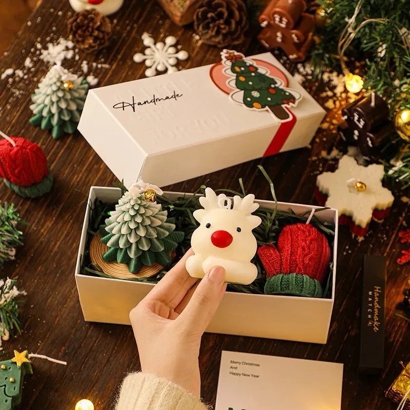 Christmas Candles Set Gift Box