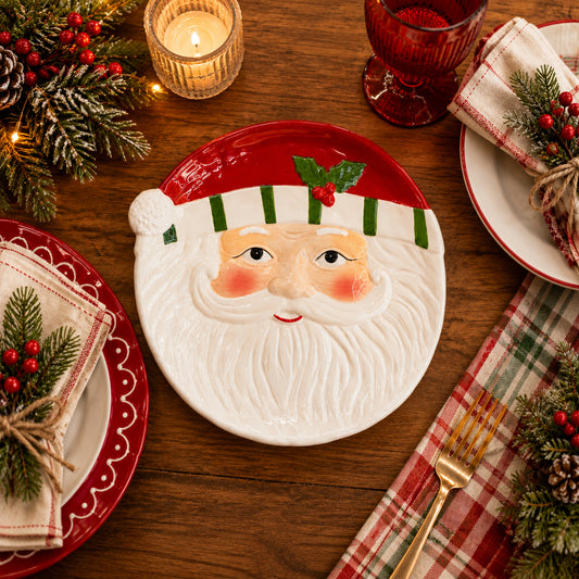 Christmas Ceramic Santa Plate