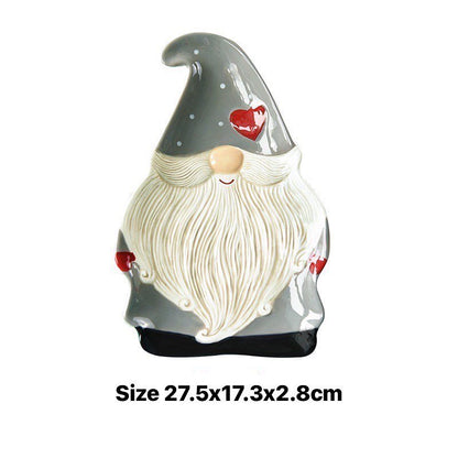Christmas Gnome Ceramic Plate