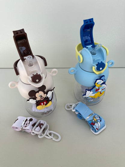 Disney Kids Plastic Water Bottle with Strap 500ml