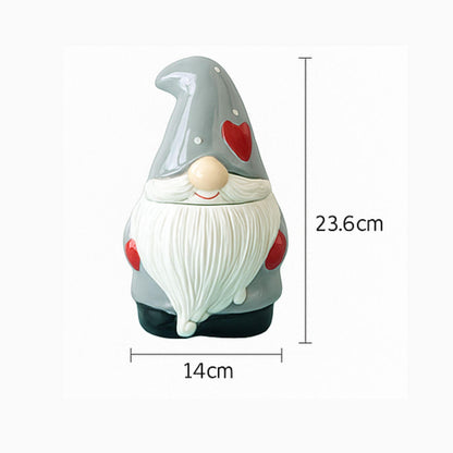 Christmas Gnome Ceramic Jars