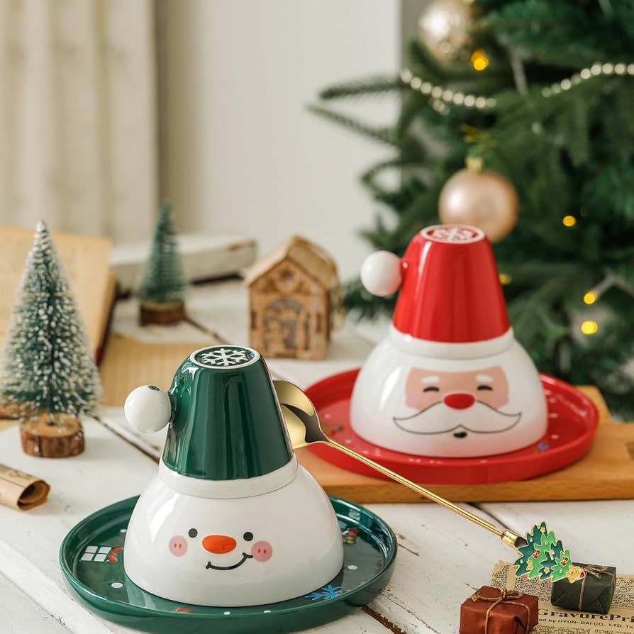 Christmas Plate, Bowl & Mug Set (Red)