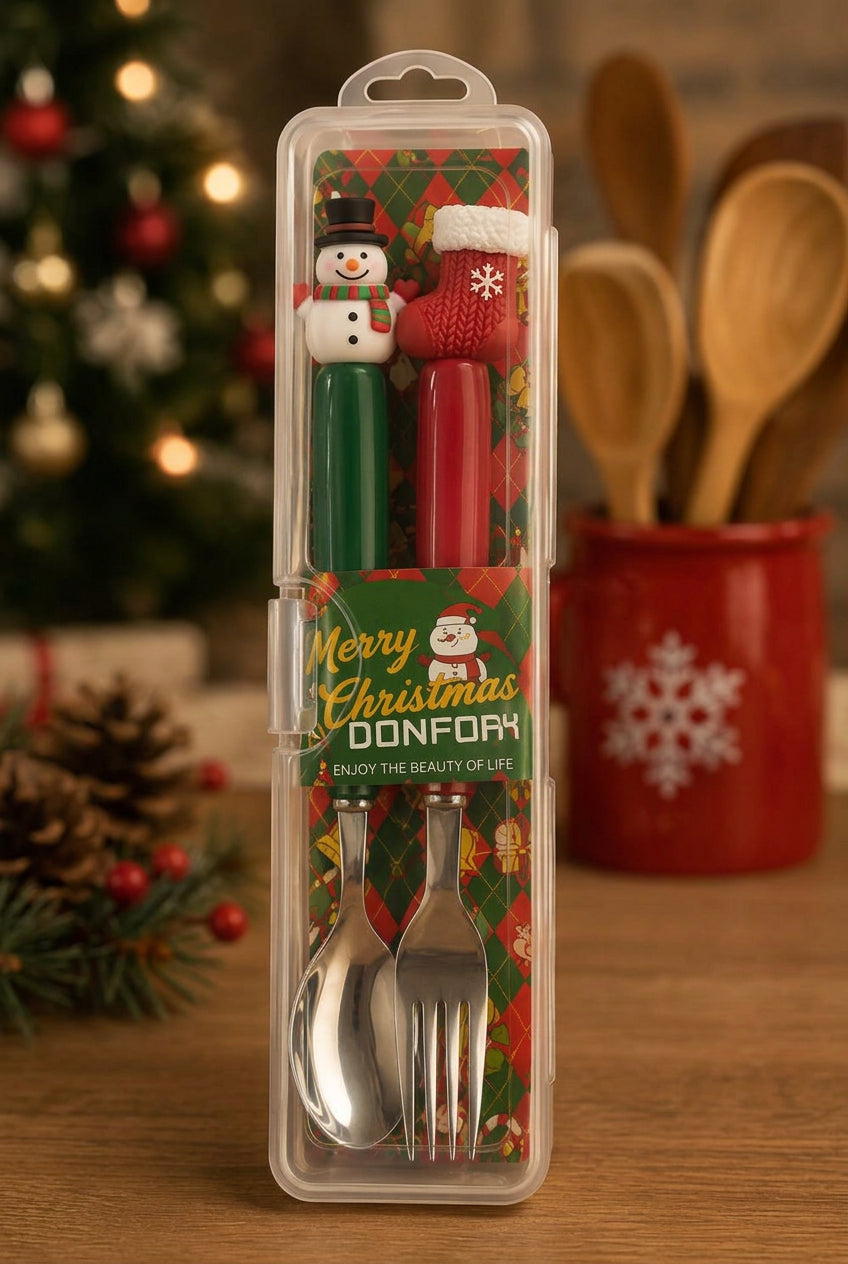 Christmas Small Cutlery Set of 2