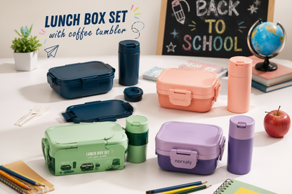 Plastic Lunchbox & Cup Set