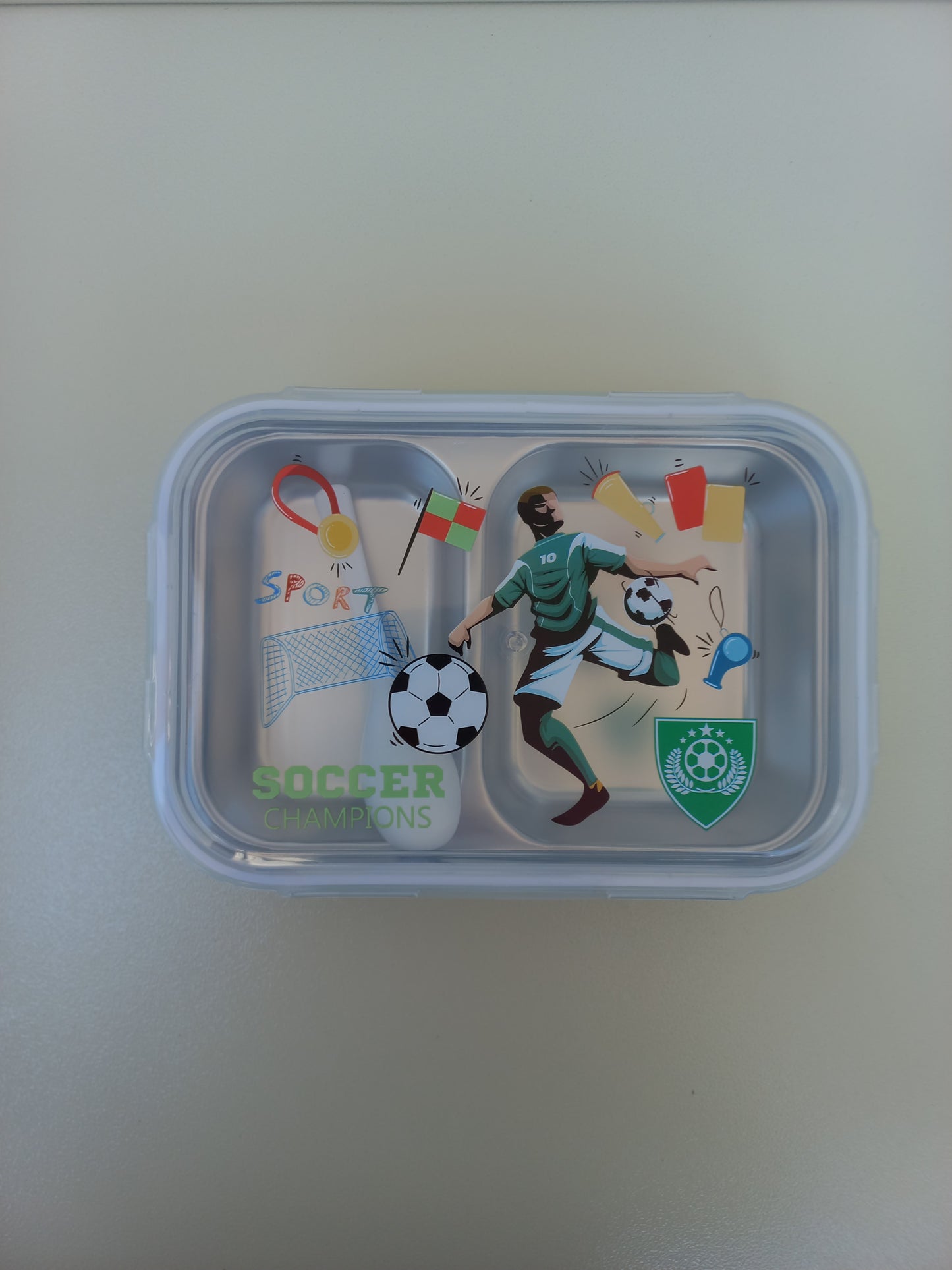 Kids Football Stainless Steel Lunchbox