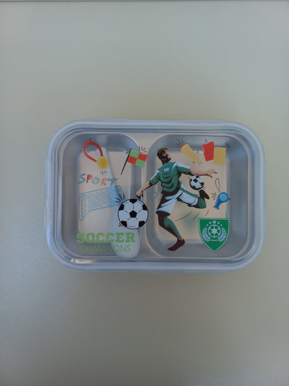 Kids Football Stainless Steel Lunchbox