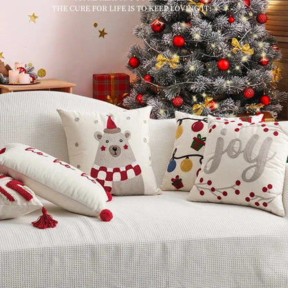 Christmas Embroidered Cushion Covers