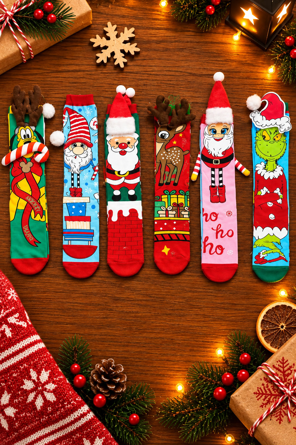 Christmas 3D Characters Socks 36-41