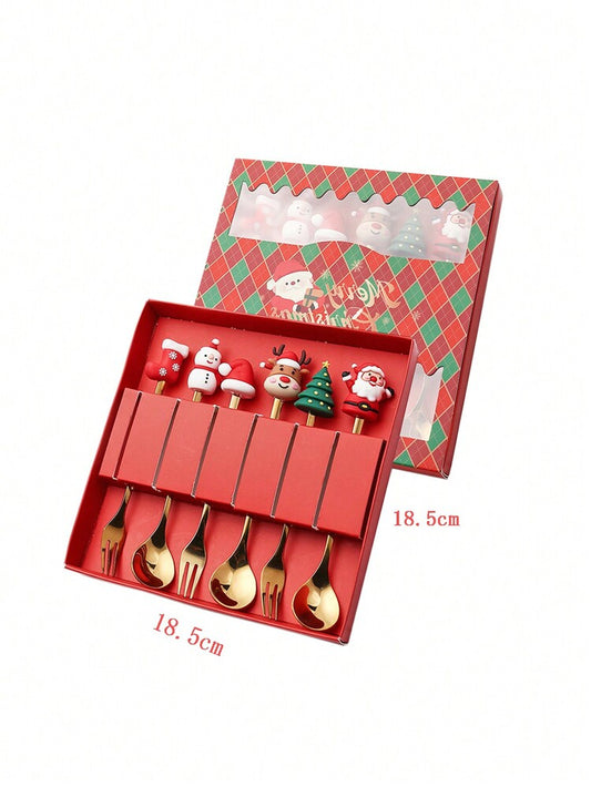 Christmas Cutlery Set Of 6