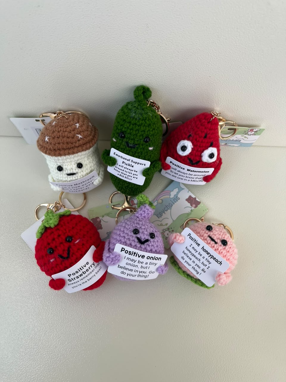 Positive Affirmation Crochet Keychain