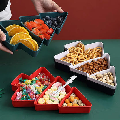 Christmas Plastic Tree Serving Plate