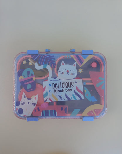 Kids Cat Plastic Lunchbox
