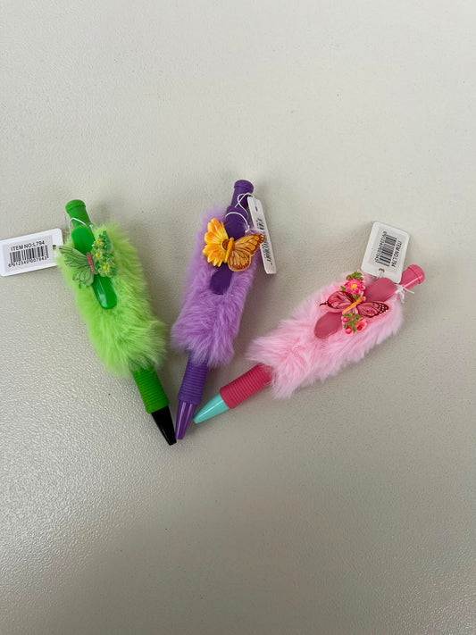 Fluffy Butterfly Pens