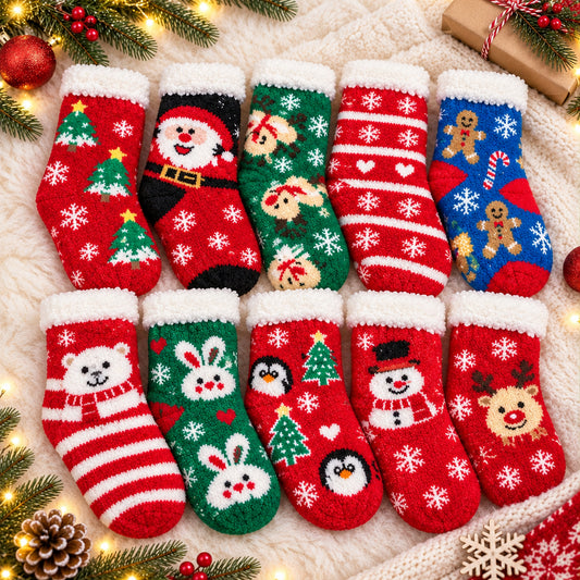 Christmas Kids Slippers Socks