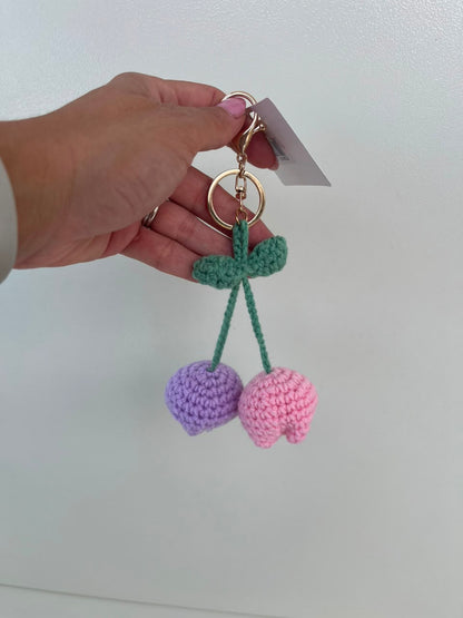 Handmade Crochet Tulips Keychains / Bag Charm